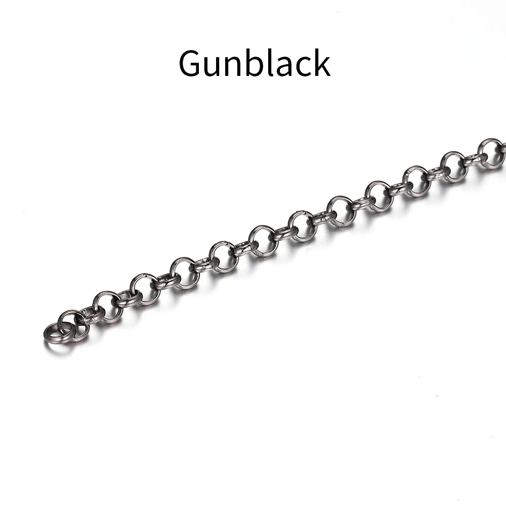 2 Meter Gold Farbe Runde O Form Halskette Armband Zubehör 3,2/4,8/5,8mm Kupfer Ketten Für DIY Schmuck Machen Komponenten – Detail 9