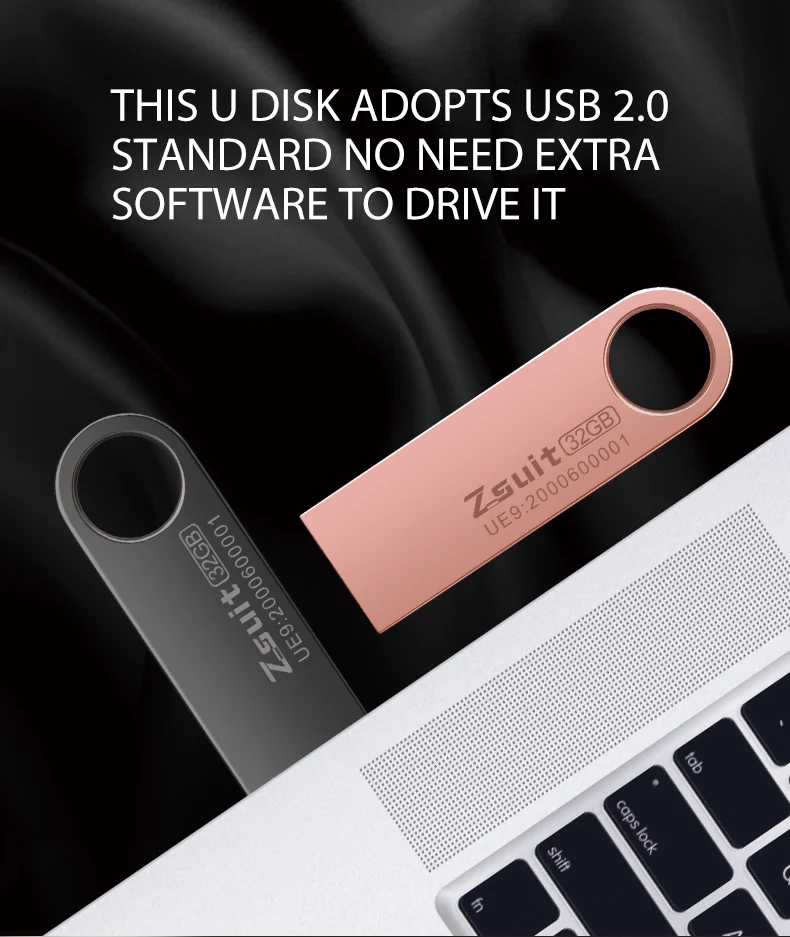 1pc USB Flash Drives 64GB Waterproof USB Stick 4GB Free Key Ring Pen Drive 3.0 Gift  Memory USB 2.0