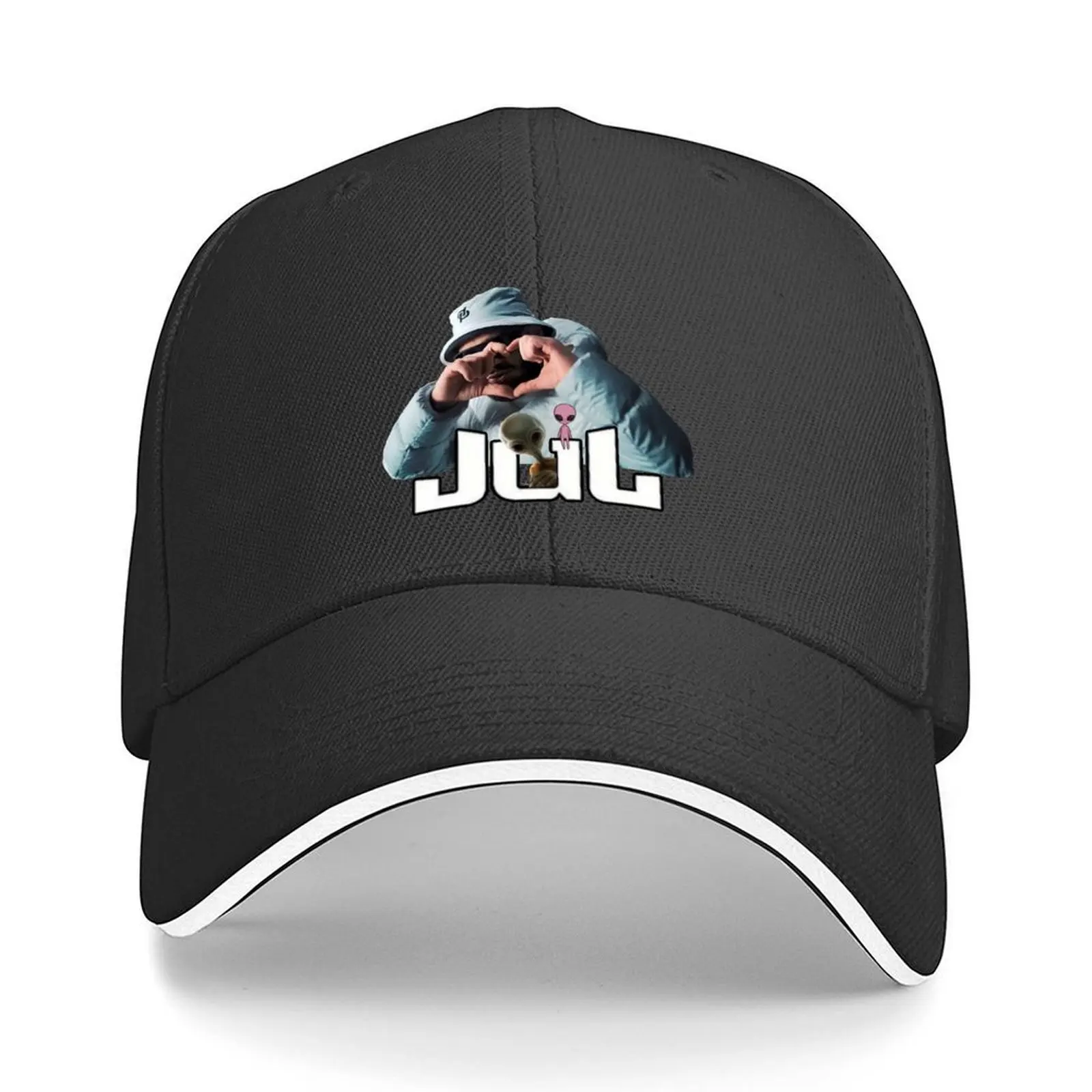 

jul white heart Baseball Cap custom Hat Sunhat Military Cap Man Bobble Hat Hats Woman Men's