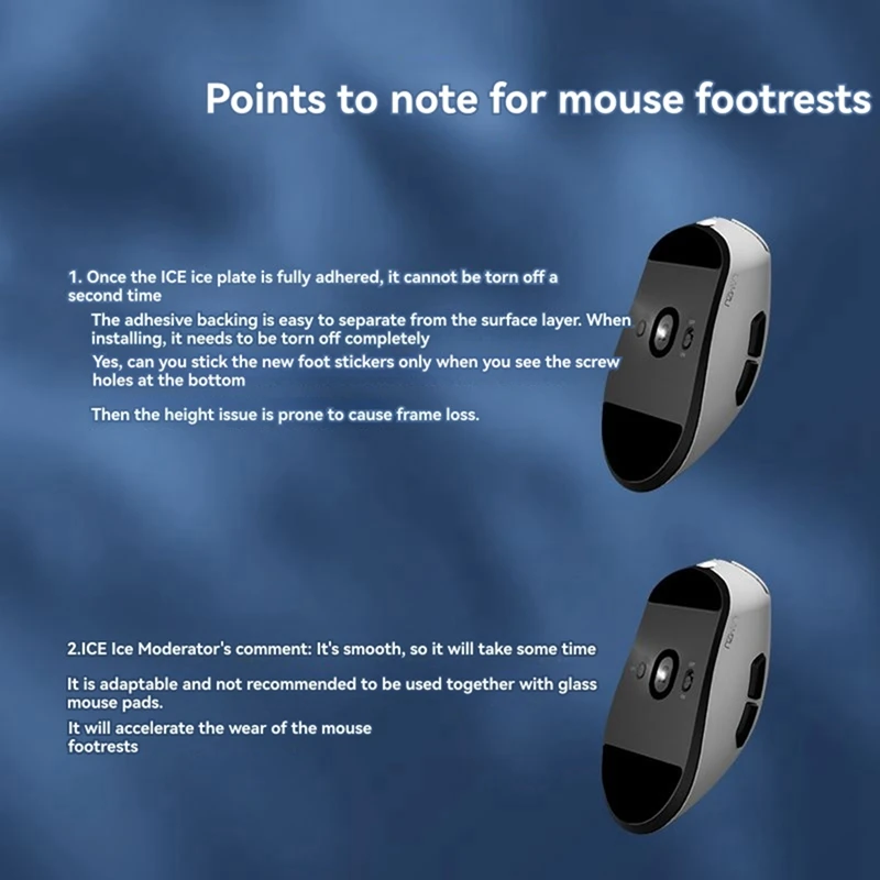 1 Set Esports Mouse Skates Feet for PARO Mouse Glides Replacement Mouse Skates Feet Enhanced Glide-A32R