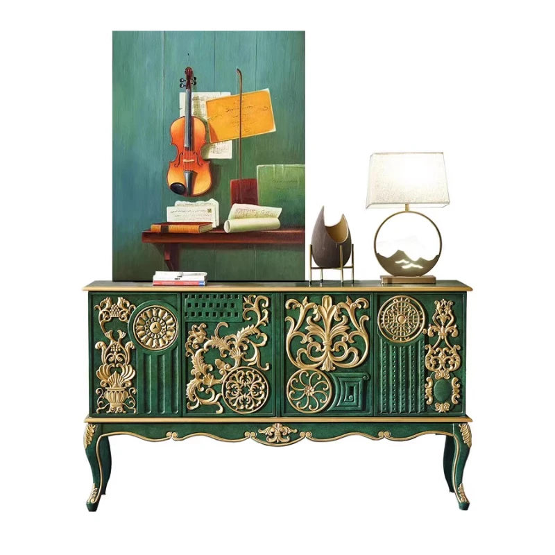 

Affordable LuxuryWood Entrance Foyer Partition Hall EuropeanSideboard Cabinet