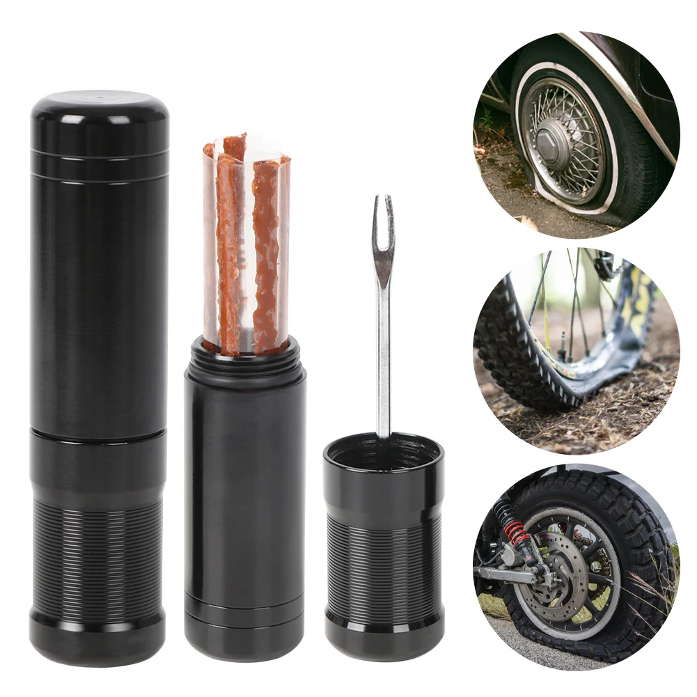 Bicycle Tubeless Tire Repair Tool Tyre Drill Puncture for Urgent Glue Free Service Repair Optional 5 / 10PCS Rubber Stripes