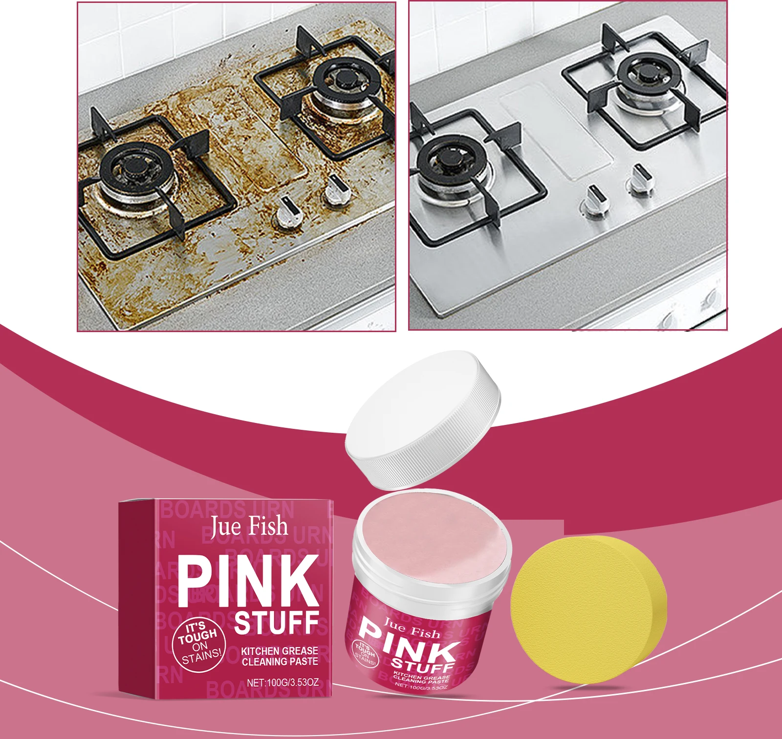 Crema de limpieza de aceite pesado, 100g, utensilios de cocina, removedor de olla, escala inferior, horno de pulido, grasa, limpieza de suciedad, pasta de limpieza de cocina