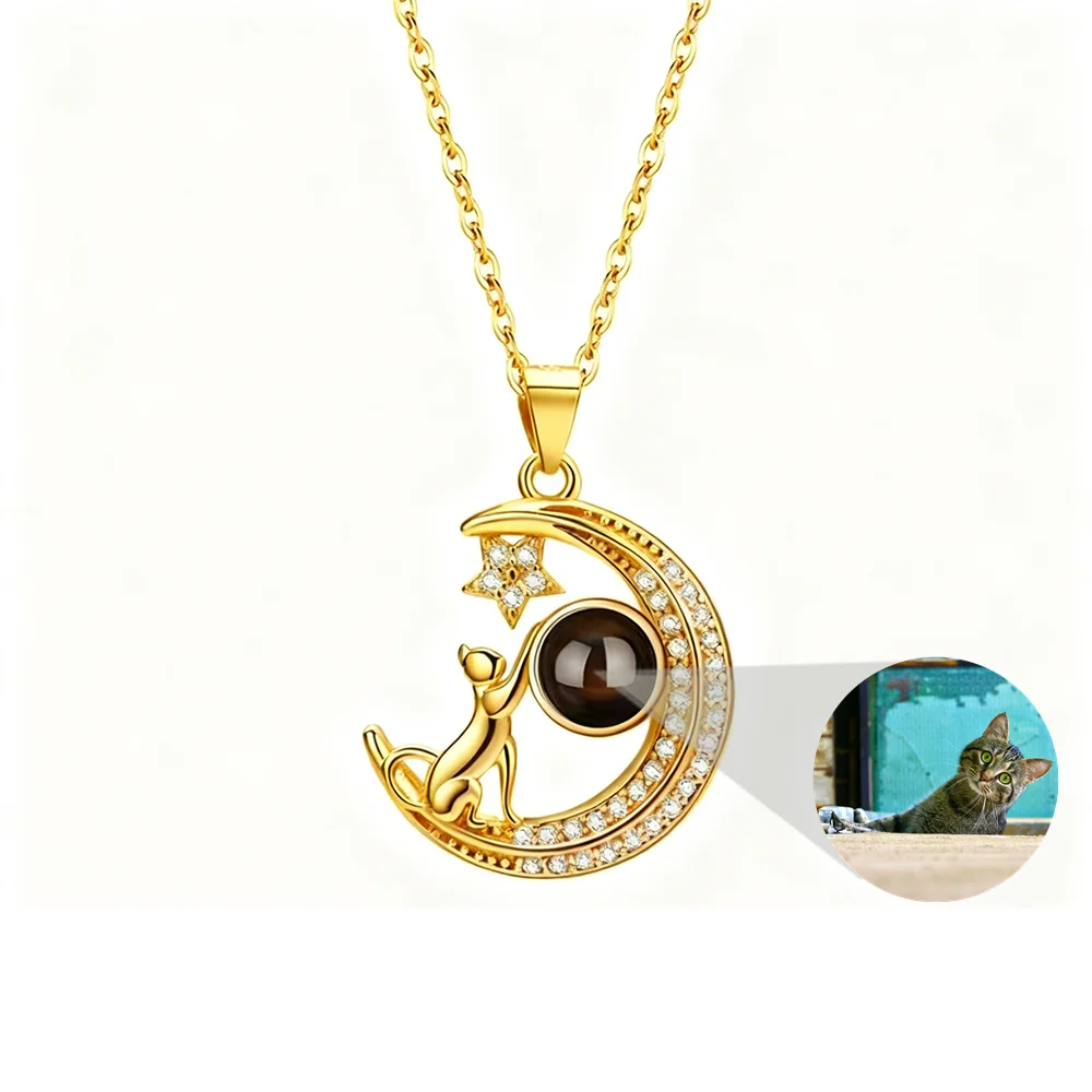 

Ожерелье с фотографией на заказ для женщин, животных, подарок на память, персонализированное проекционное фото ожерелье, ювелирные изделия