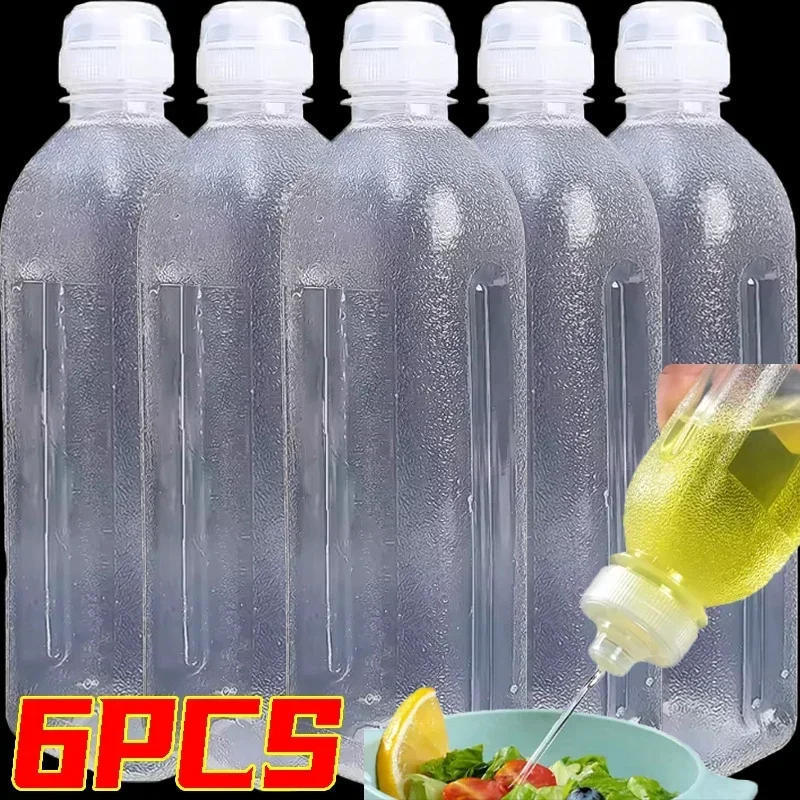 

500/300ML Kitchen Oil Bottle Plastic Seasoning Squeeze Bottle Dispenser for Salad BBQ Sauce Condiment Containers Cooking Tool