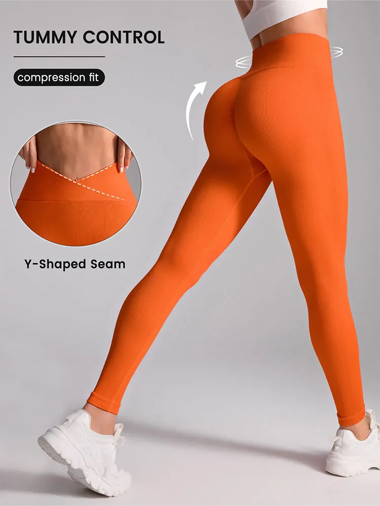 Women's Seamless Yoga Pants High-Waisted Sports Leggings Running Sports Fitness Pants