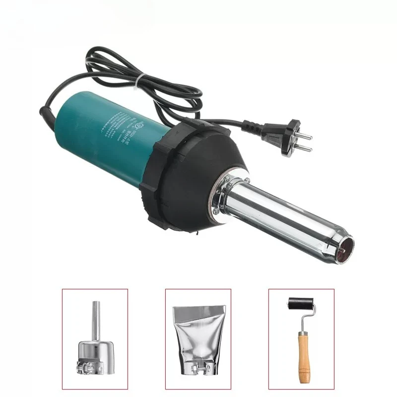 1080W 220V Plastic Hot Air Welding Gun Torch with Nozzle Roller Plastic Welding Machine Heat Gun Kit Welder for Bumper PP PVC