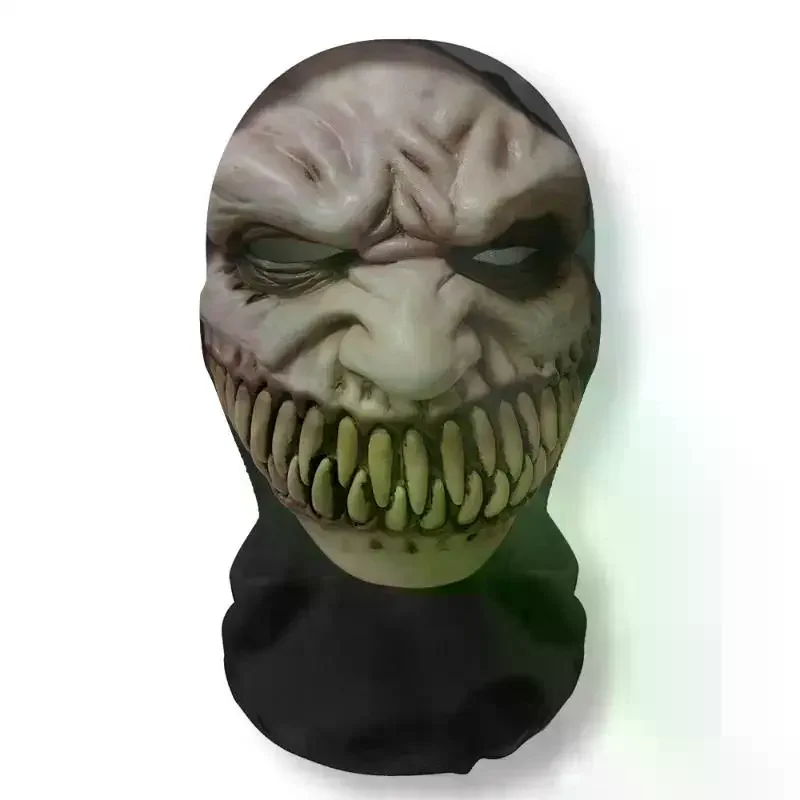 ハロウィン ゴーストフェイス 3Dプリントマスク ストレッチメッシュ フルフェイスマスク スカルヘッドドレス 面白いパーティー ハロウィン ホラー コスプレ小道具