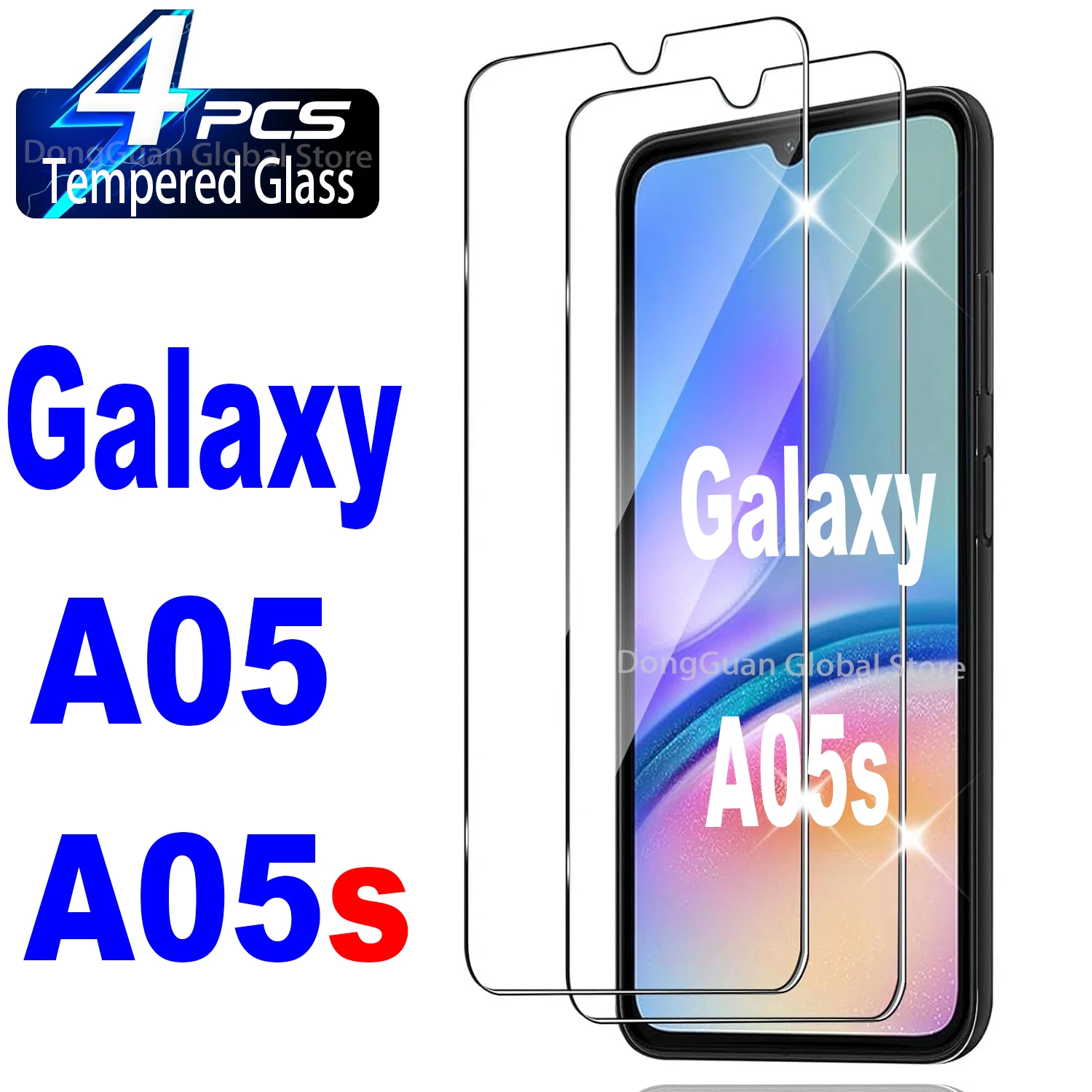 Dla Samsung Galaxy A05 A05s Szkło hartowane Pełna osłona ekranu Folia ochronna