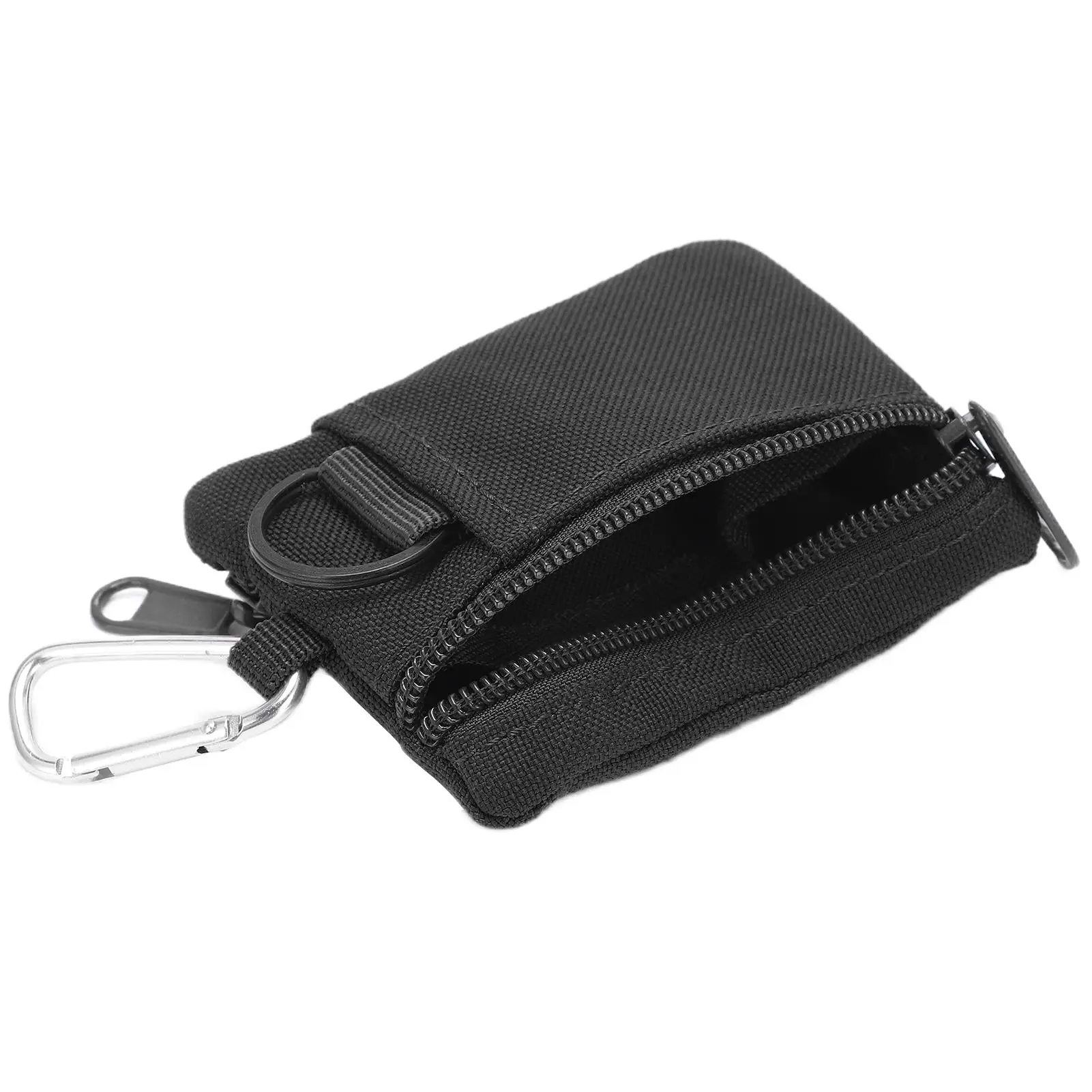 Portable Mini Key Card Case Lightweight EDC Molle Pouch Nylon Bag Carabiner For outdoor Accessory