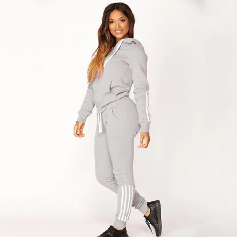 Comfortable Women\'s Suit Jogging 2024 Hoodie High Quality Hot Sales Fashion Zipper Daily Outdoors Gym Casual Sports Set Matching