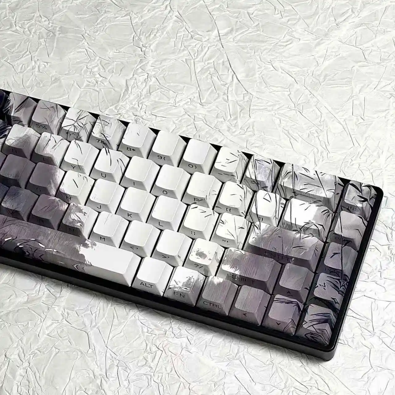 الخيزران المطر 2.0 كيكابس أنيمي مفتاح كاب PBT الكرز الشخصي مخصص Keycap لوحة المفاتيح الميكانيكية Made68 Mad68 Wooting 60