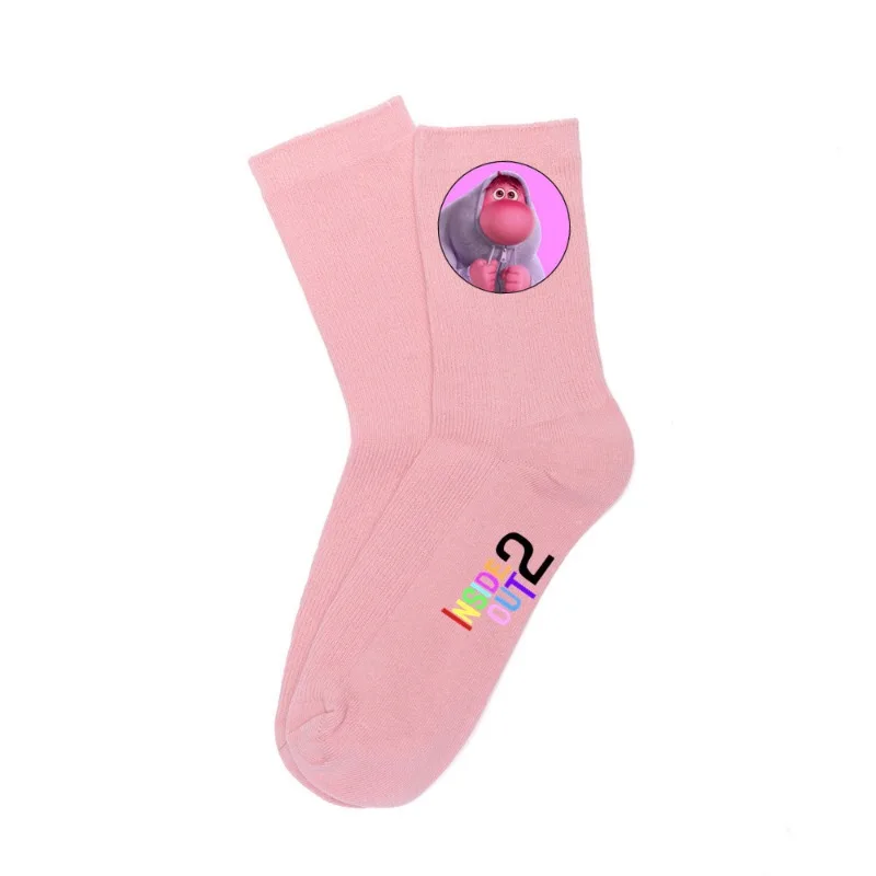 Inside Out 2 Joy Mid-leg Socks Winter Colored Dopamine Socks Absorb Sweat and Prevent Odor Breathable Casual Cotton Blend Socks