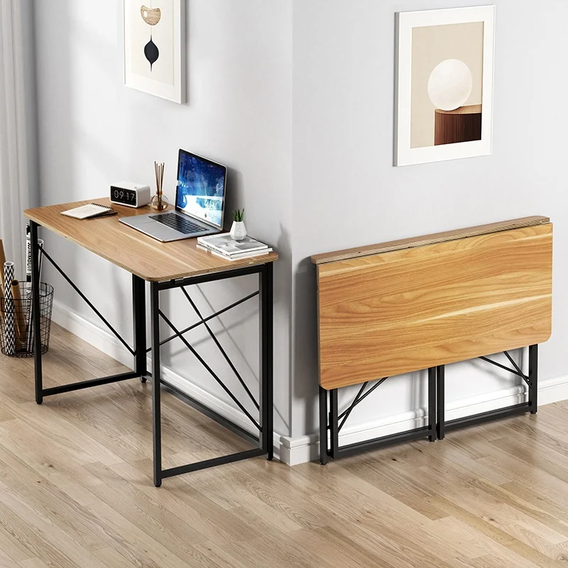

Modern Style Foldable Student/Office Writing Desk Simple Wooden Home Study Table For Bedroom Or Computer Coffee Table