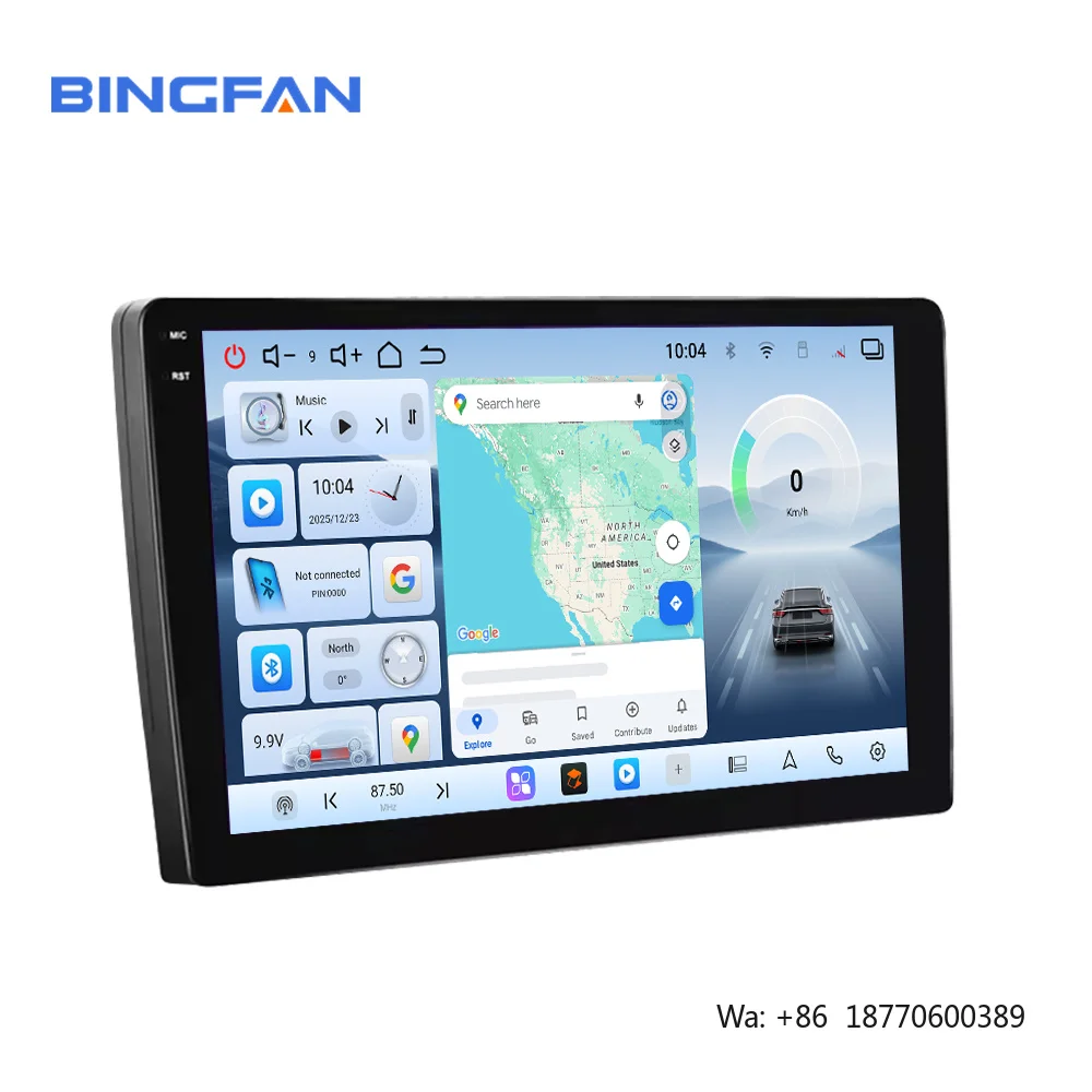Android 15 Auto 4G LTE DSP BT AM/FM/RDS  8 Core Android Car Stereo 4+64GB With Carplay Car Radio Screen BT WIFI view 2