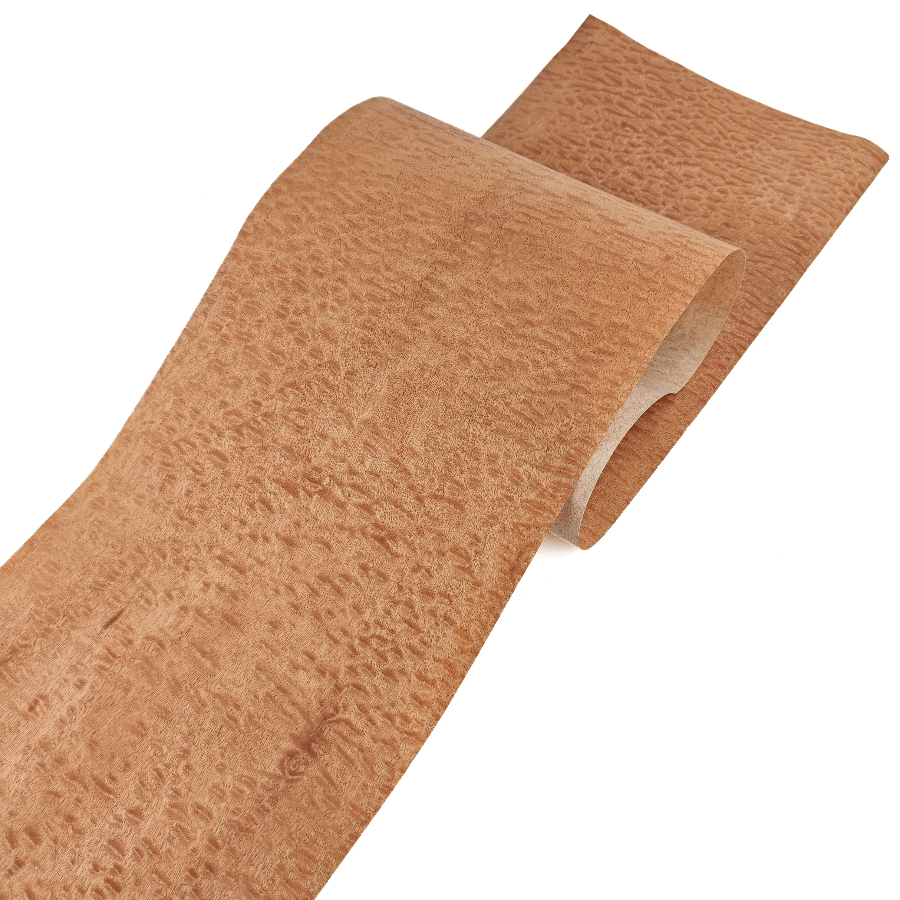 25x250cm Natural Sapele Pommele Wood Veneer for Guitars, Pianos, Tables and Chairs, Furniture & Interior Decoration