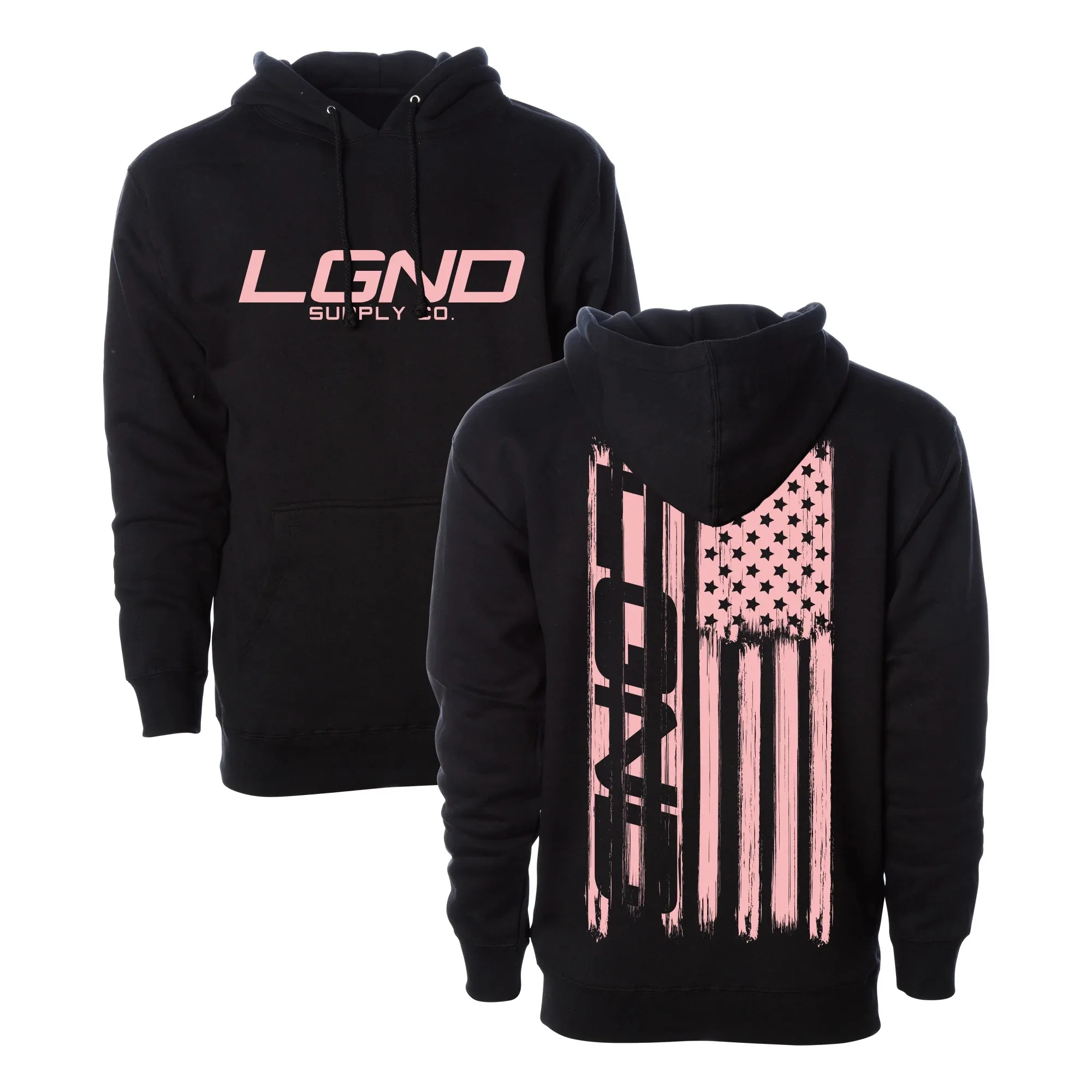 

2025 Autumn and Winter Mens Peach Distressed Flag Heavyweight Hoodie High-end Luxury Is for Both Men and Women Top