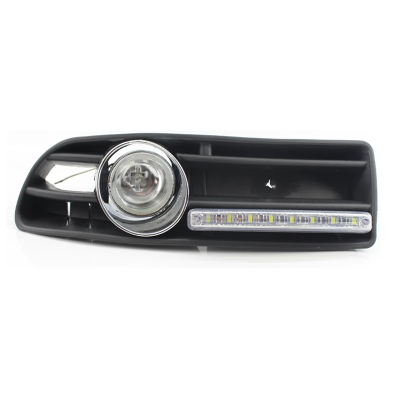 Światła przeciwmgielne LED do jazdy dziennej z kratką do VW Bora Jetta MK4 1998-2004 1J 5853665 B 1J 5853666 B