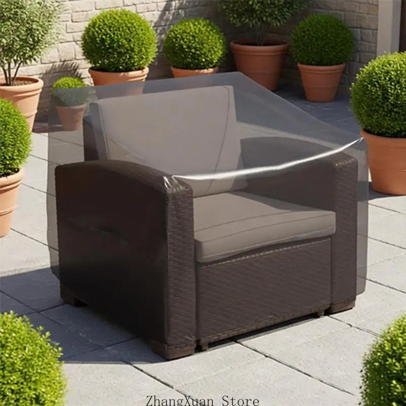 Outdoor Armchair Slipcover Black 210D Fabric for Home Deck Use 3XUF