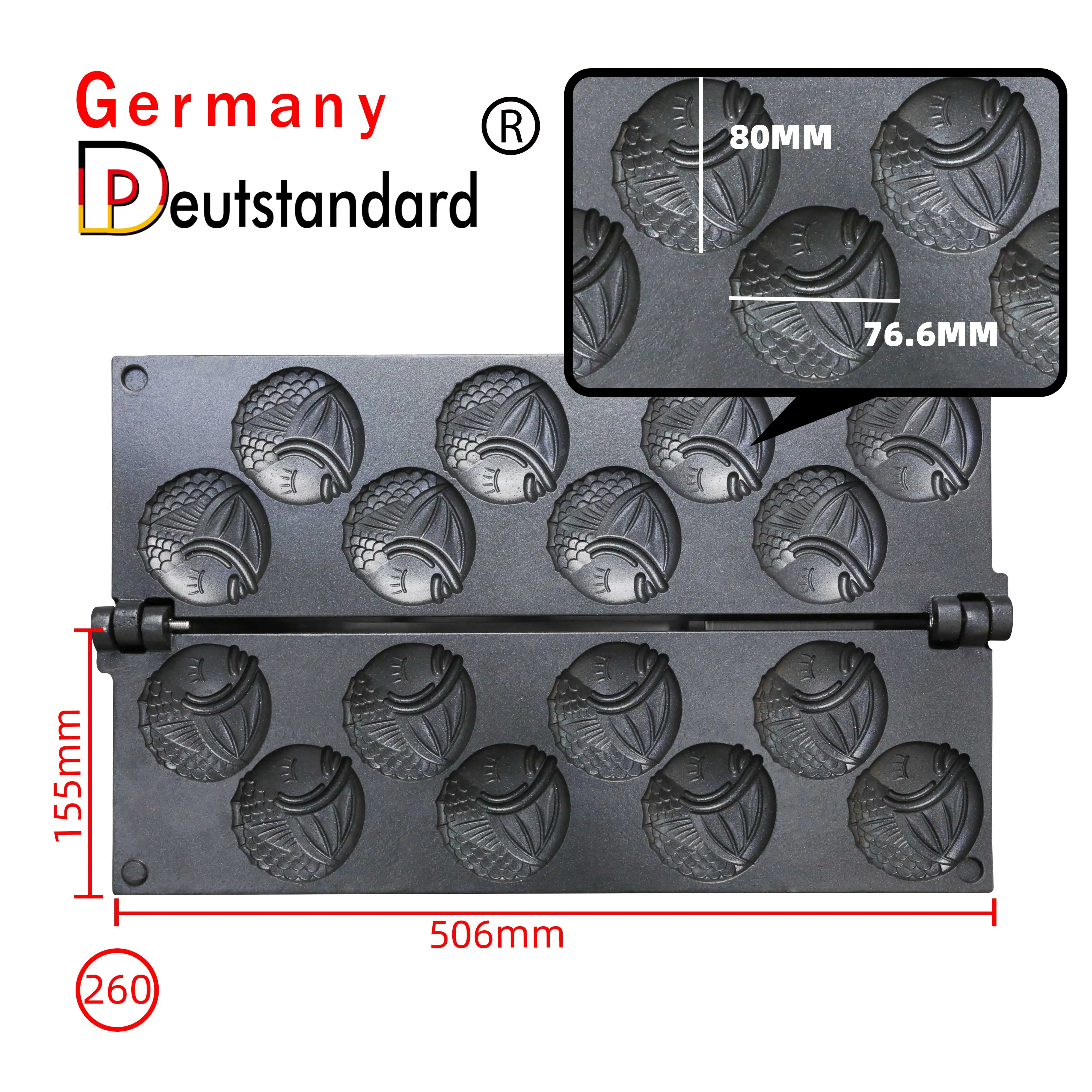 Commerical new design round fish shapes taiyaki waffle making machine altre macchine per snack