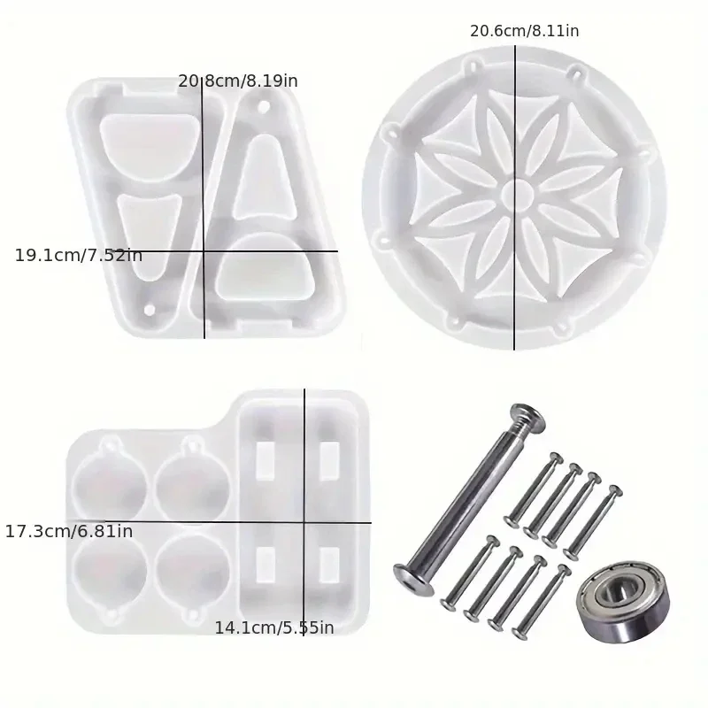 1Set Crystal Resin Ferris wheel Silicone Mold Set Photo Ferris Wheel Making Silicone Mold Perfect for Home or Office Decoration