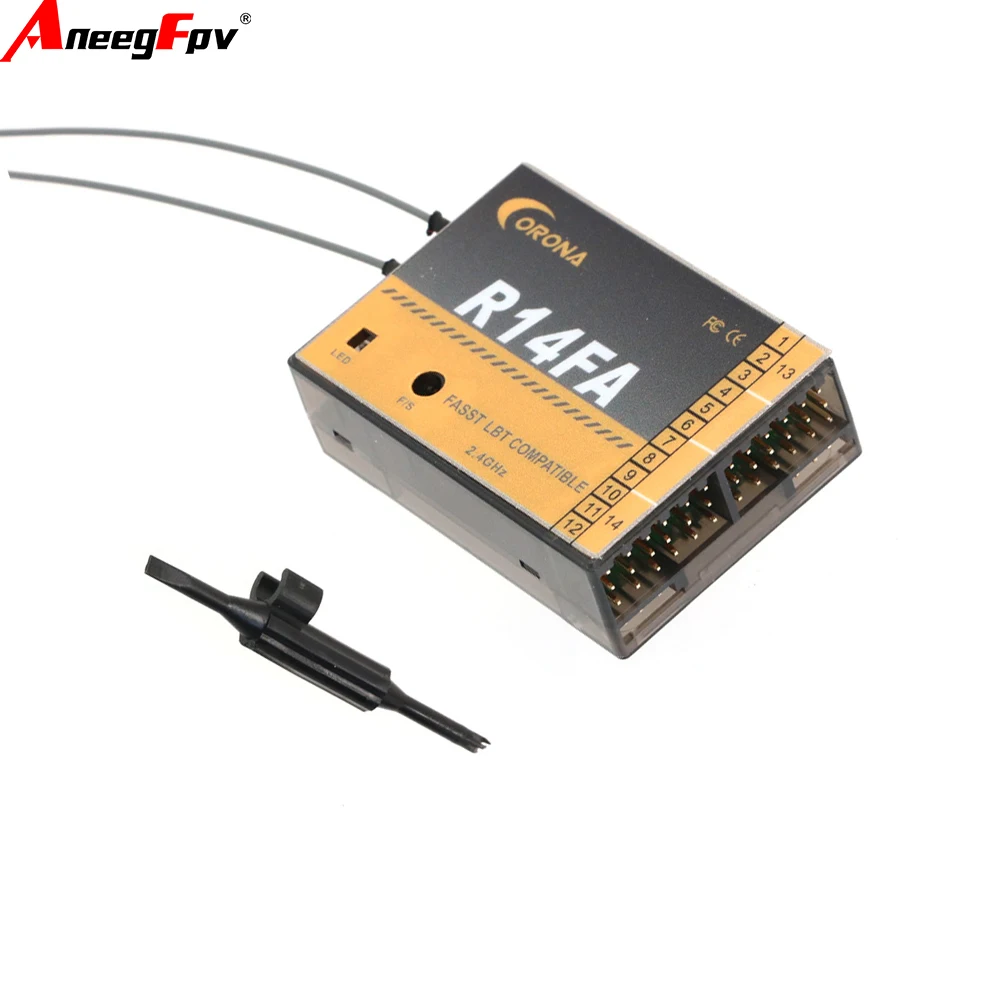 جهاز استقبال طراز Corona R14FA 14CH RC لجهاز استقبال متوافق مع 10C 12FG 14SG 16SZ 18SZ FUTABA 2.4Ghz جهاز استقبال سريع #3