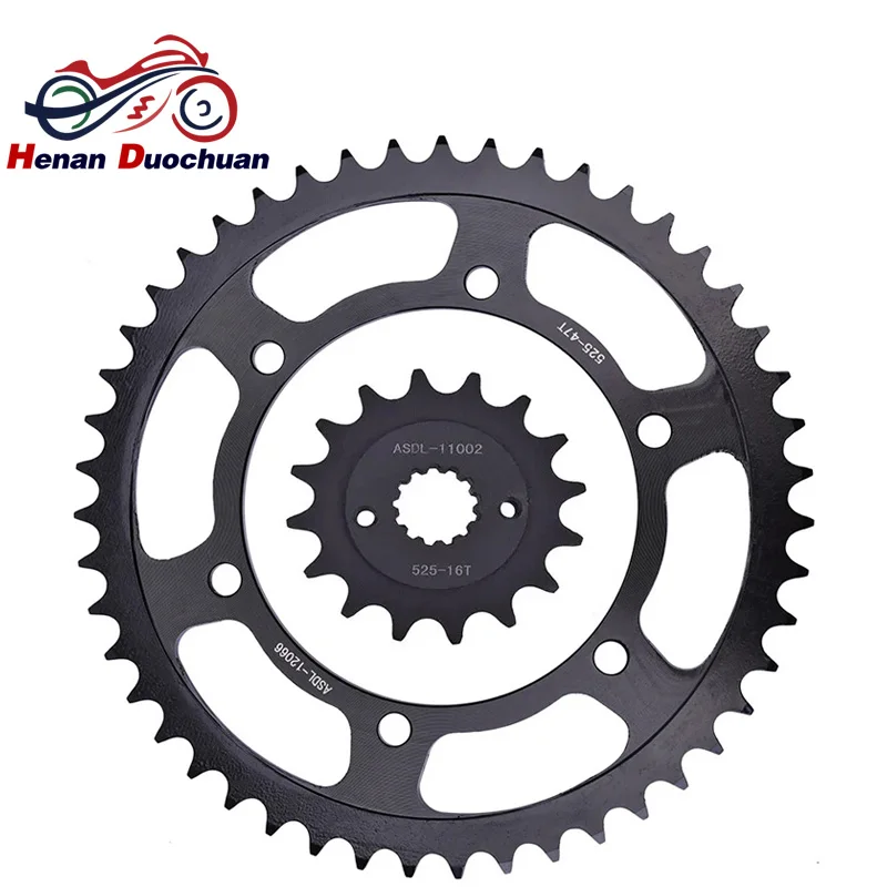 525 16T 47T Front Rear Sprocket Gear Staring Wheel For HONDA XL600 600V Transalp PD06 XL700 700V 700VA XL 600 700 525-16T