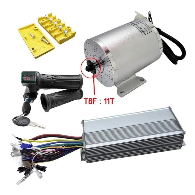 72V 3000W Electric Go Kart Motor Kit With Voltage Display Throttle For Small Scooter Conversion DIY Assembly High Power