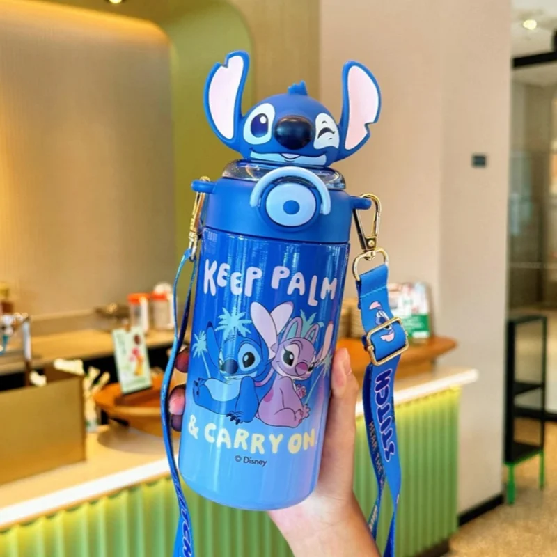 

Hellokitty Cinnamoroll Stitch Kuromi Straw Tumbler 600ml Stainless Steel Thermos Cup Insulated Student Portable Water Bottle
