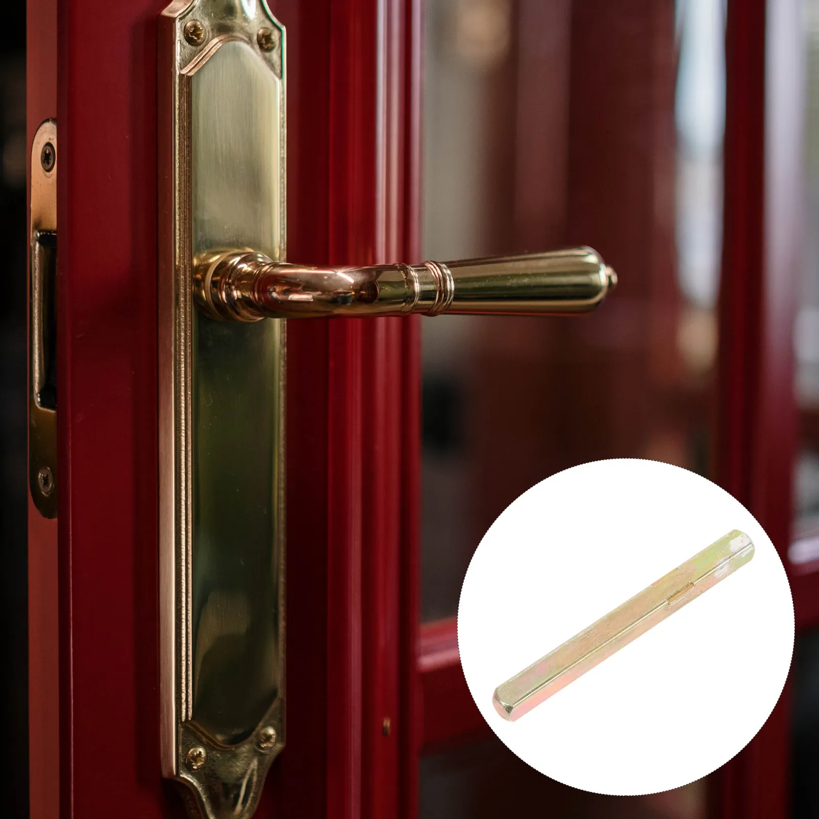 85Mm Straight Spindle Bar for Door Handle Replacement Compatible with Vintage Door Locks Rust Resistant