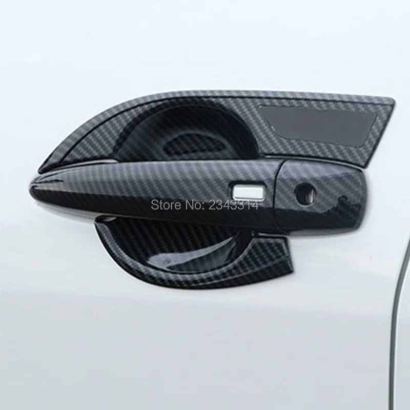 Manija de puerta de coche de carbono cromado ABS para Nissan Sentra 2020, cuenco de puerta lateral, cubierta de cuenco, protectores de embellecedor,