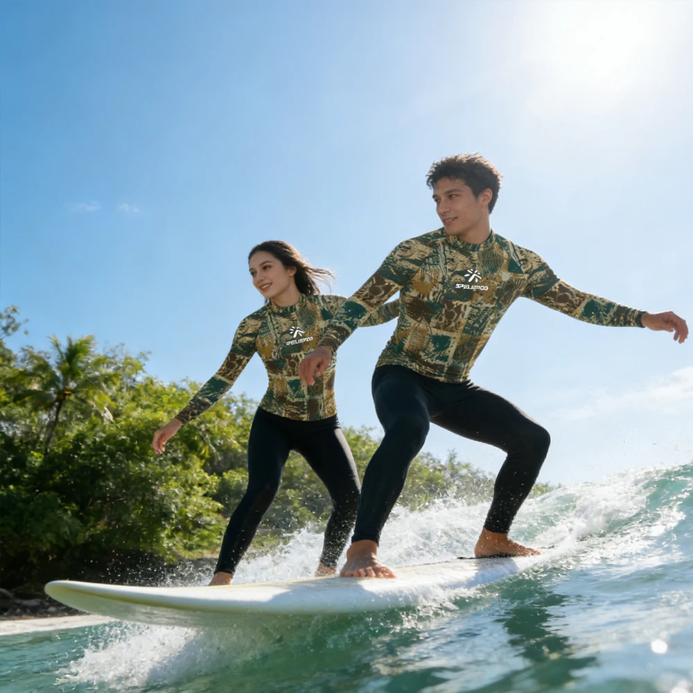 

Surfing Clothing Long Sleeve Men's and Women's Rash Guard High Quality Luxury UPF50+ Swim Shirt for Touring Water Sport Fishing