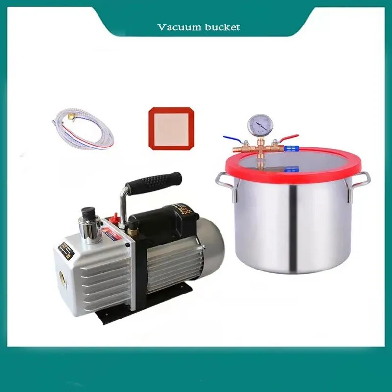 4L RS-4 (8CFM) Stainless Steel Vacuum Degassing Chamber Vacuum Defoaming Barrel For Silicone Resin AB Adhesive