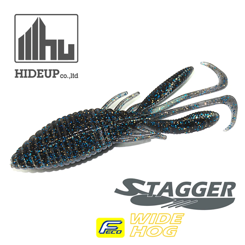 HIDEUP Misplaceed الروبيان المسطح STAGGER WIDE HOG Caro Dezhou مجموعة الصيد الحرة إغراء الطعم #1