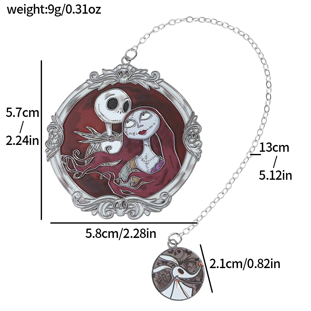 علامة مرجعية معدنية من The Nightmare Before Christmas، ملحق قراءة ممتع لمحبي الكتب |   هدية الهالوين المثالية للأصدقاء