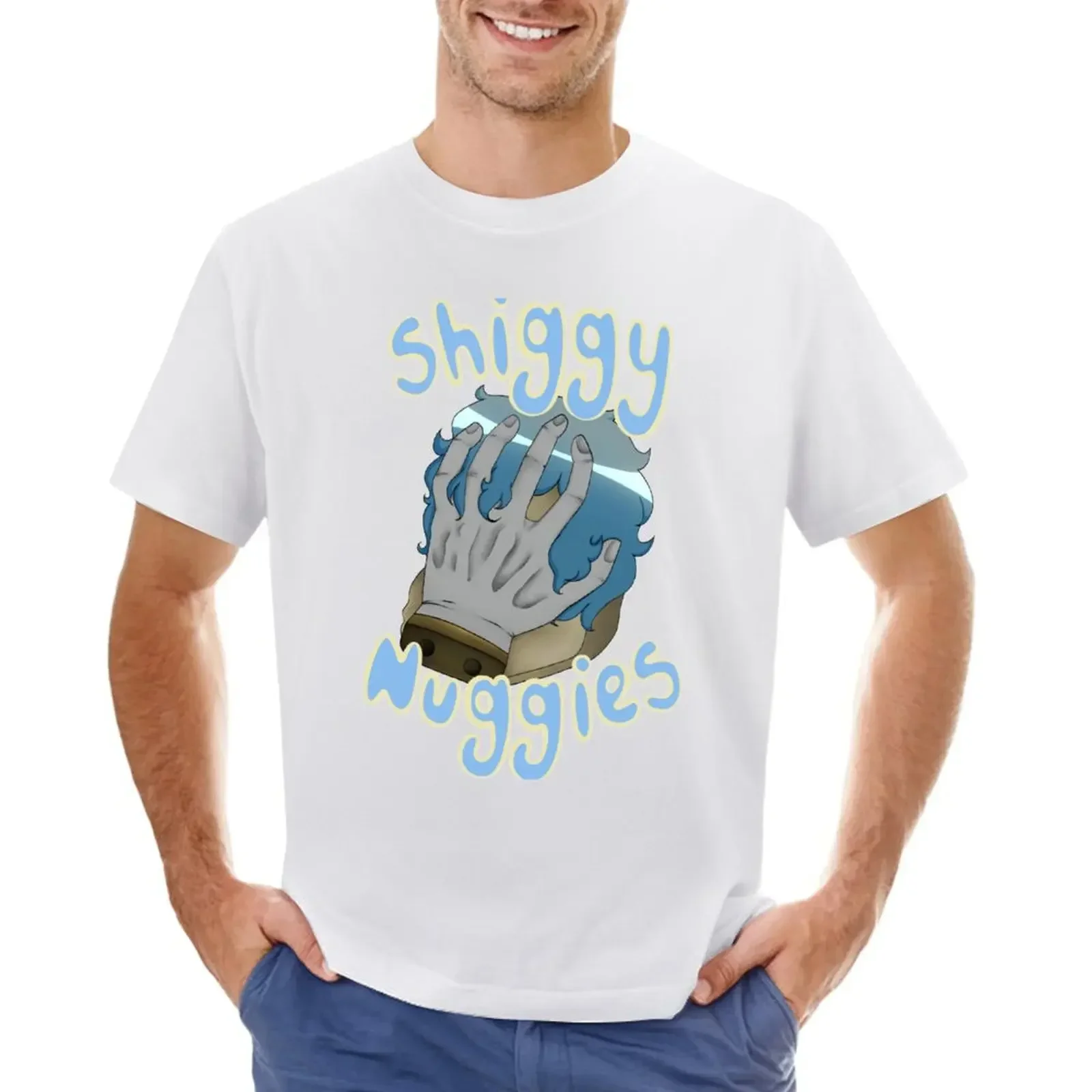 Shiggy nuggies T-shirt vintage clothes plain heavy weight t shirts for men