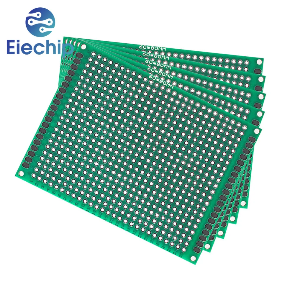 10PCS 6*8CM Double Sided Pcb Board Green DIY Prototype Pcb Universal Board Circuit Boards Diy Electronics