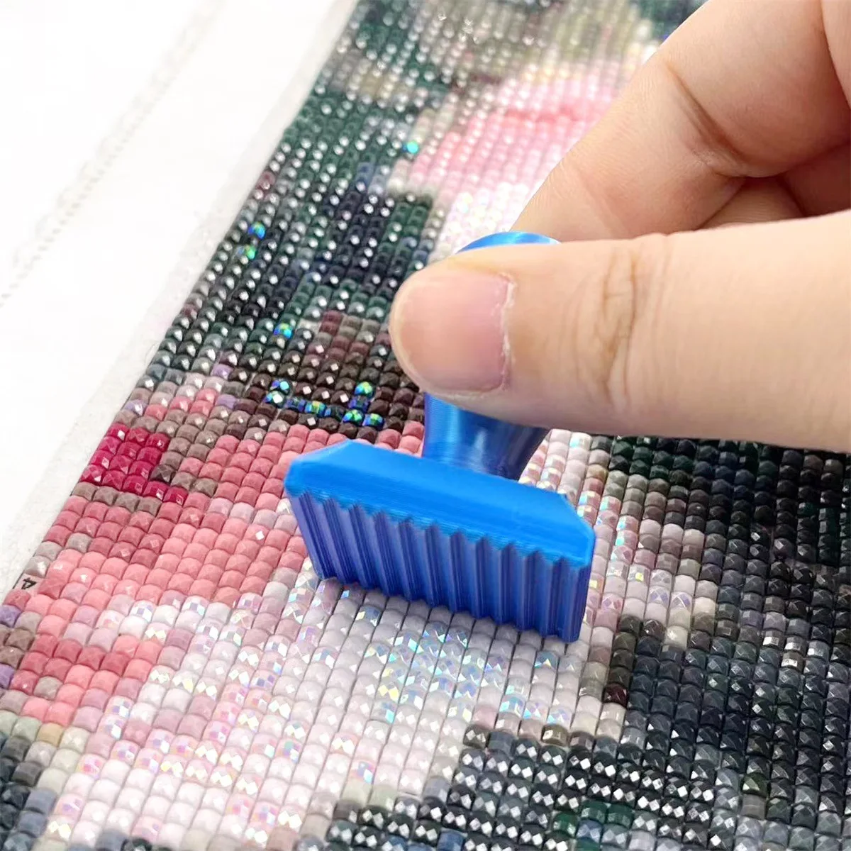 3D-Druck-Prägewalze, Diamant-Punkt-Bohrer, abnehmbare ergonomische Bürste, handgefertigtes mehrfarbiges Diamantmalerei-Werkzeugset – Detail 4