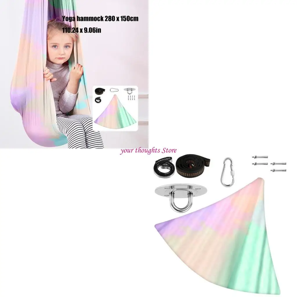 Kids Sensory Swings Double Layers Hanging Cloth Comfortable Cuddle Swings 4XBB