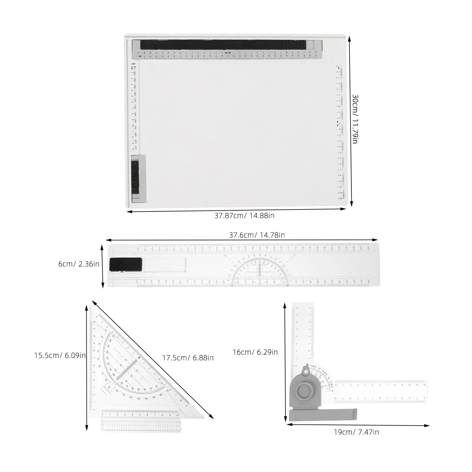 مجموعة واحدة من لوحة الرسم المحمولة مقاس A4، مجموعة أدوات صياغة متعددة الوظائف، موازين دقيقة، مساطر رسم العمارة، استخدام السفر في الهواء الطلق