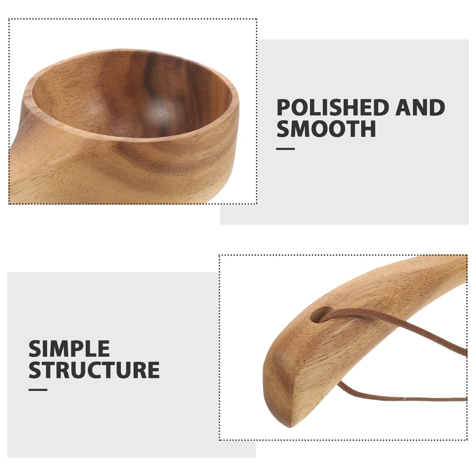 

1pc Coconut Wood Sauna Water Scoop, Ergonomic Long Handle Wooden Bath Ladle for Spa, Natural Wood Pool Shower Dipper, Rock
