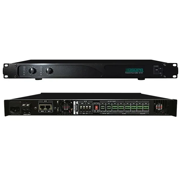 PA system Public address power amplifier 1U 2 channel Class d digital amplifier