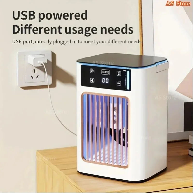 Neuer Verbesserter Turbo-Luftkühler: Tragbarer USB-Tischventilator, Haushalts-Luftbefeuchter und Kühlventilator