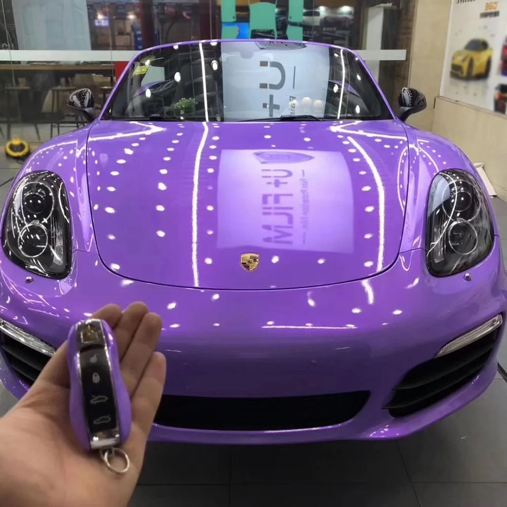 

Wrapmaster 5M/10M/18M Full Car Wrap Prices Fantastic Coral Color Shift Purple Vehicle Wrapped On Vinyl