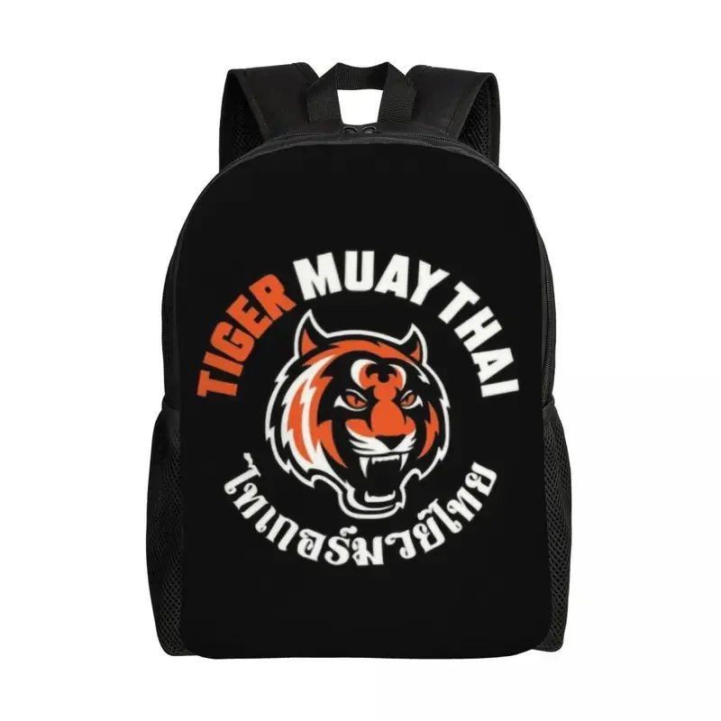 Custom Tiger Muay Thai Travel Backpack Men Women School Laptop Bookbag Thailand Boxing Fighter College Student Daypack Bags