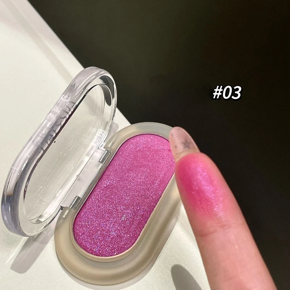 1개 진주 글리터 아이섀도 팔레트 단색 다이아몬드 쉬머 실크웜 브라이트닝 하이글로스 스팽글 핑크톤 하이라이터