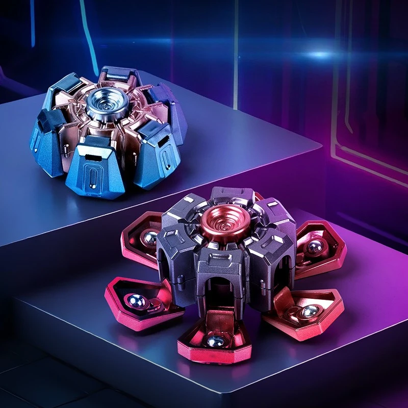 Nuove perline in acciaio Fidget Spinner Deformazione rotazionale Spinner a mano Puzzle Giocattoli antistress per regali per ufficio EDC per adulti