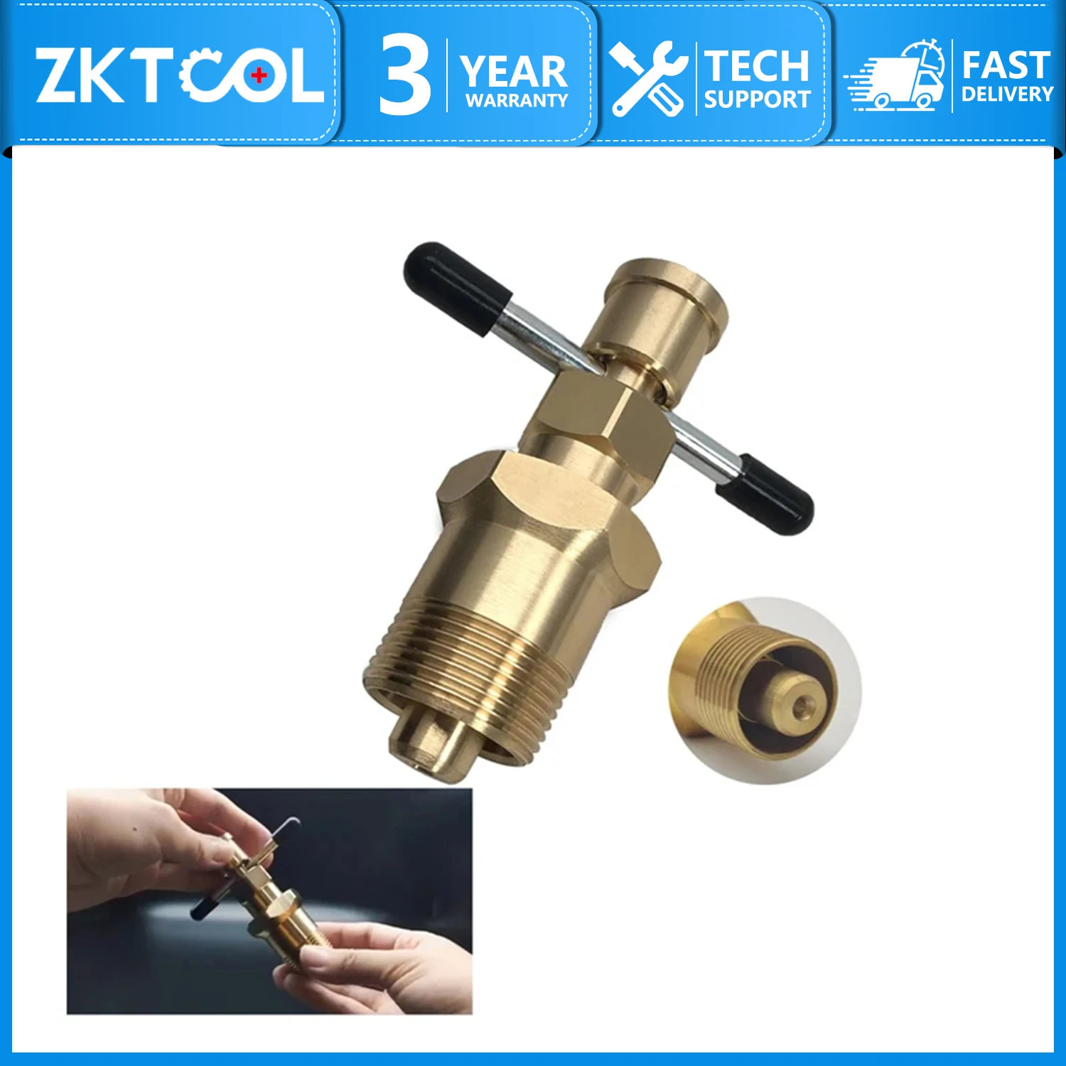 

US Standard Olive Remover Puller Tool, Olive Puller Ferrule Puller for 1/2"/3/4" Diameter Solid Brass Fittings