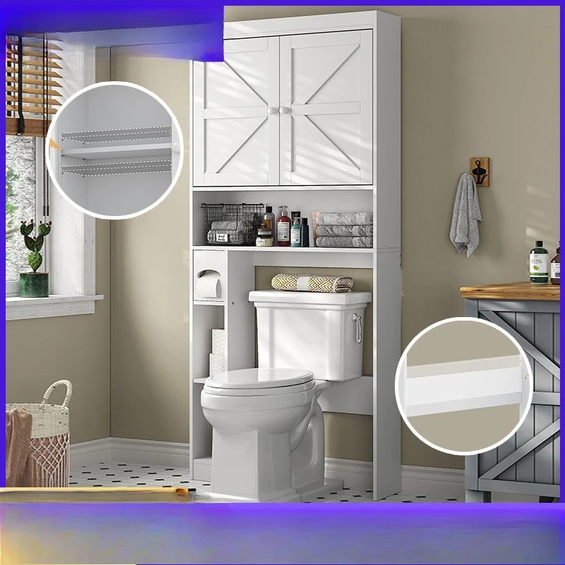 

Bathroom Cabinet Assembled Furniture Supply Storage Cabinet Toilet Rack Multifunctional Washing Machine Rack