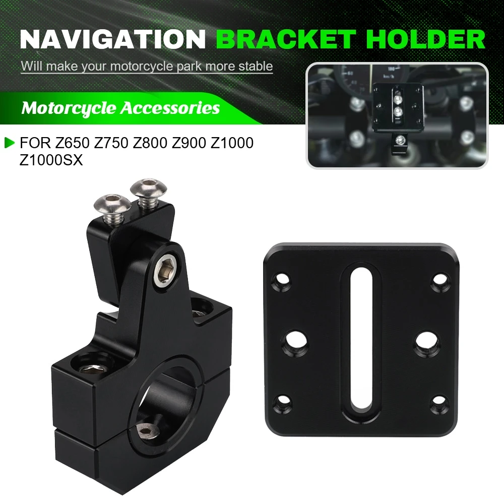 

Motorcycle Accessories GPS Mounting Navigation Bracket Center Stand New 2024 For KAWASAKI Z650 Z750 Z800 Z900 Z1000 Z1000SX